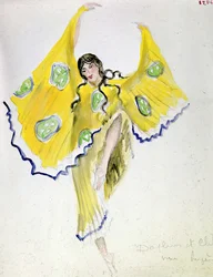 Pukusuunnittelu Mikhail Fokinin balettiin "Daphnis ja Chloe", 1912